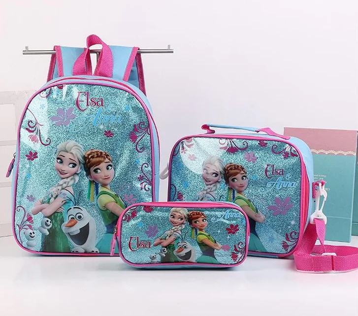 

2022 BESTWILL 3 in 1 Cartoon School bags Set with Lunch Box Pencil Case Girls Kids Backpack Children School Bags