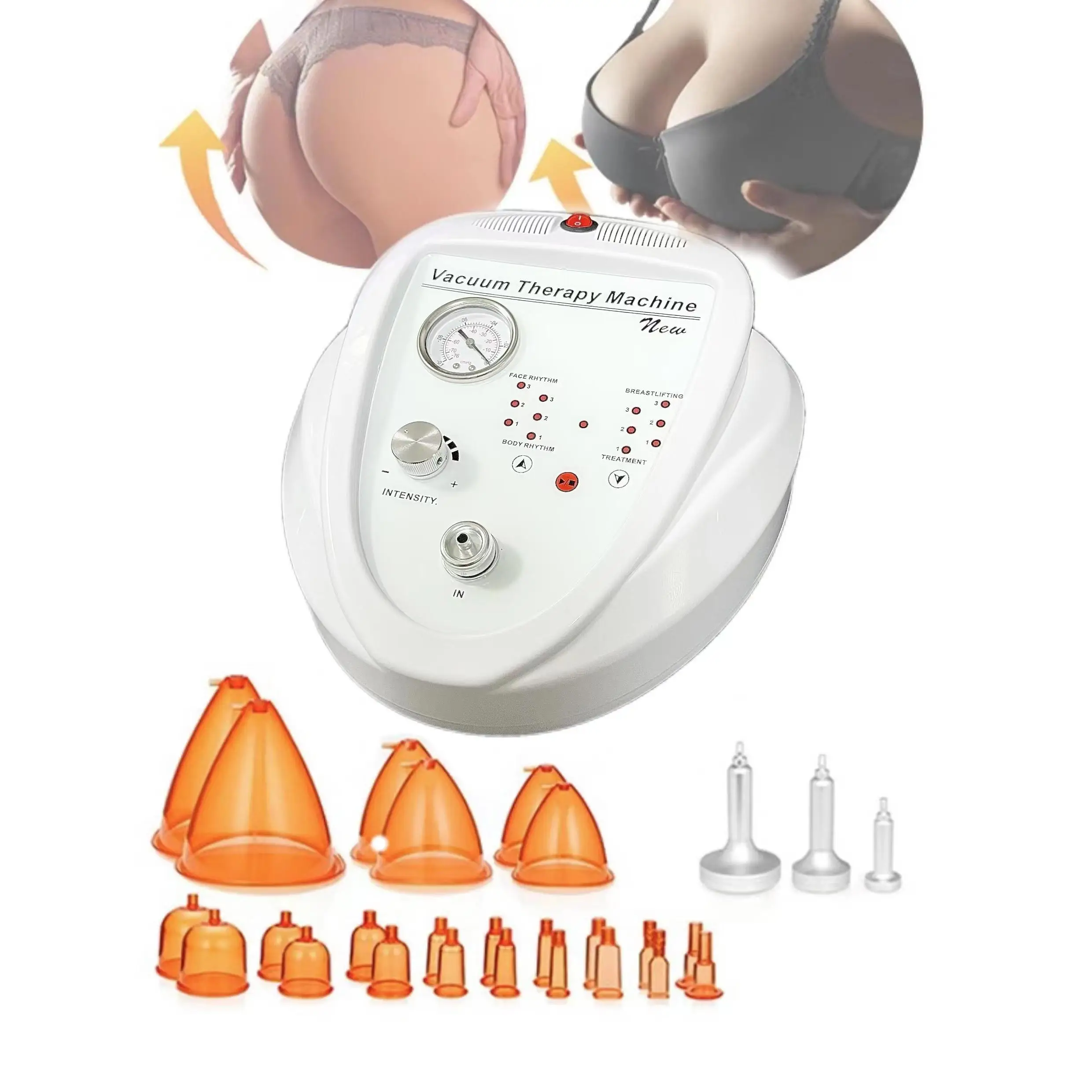 

Newest Design Orange 12 Adjust Models Cellulite Massage Body Slimming Butt Vacuum Therapy Breast Enlargement Machine Buttock