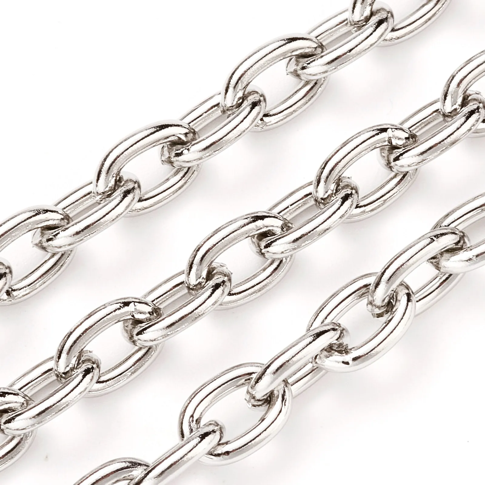 

PandaHall 8mm Wide 304 Stainless Steel Cable Chains