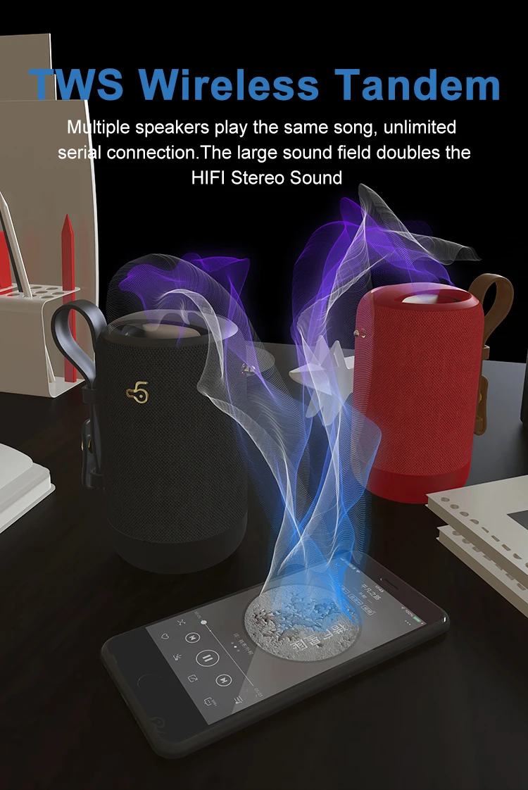 High Fabric Wireless Portable Waterproof Blue tooth Speaker Professional Audio Music Boxes Retro Speaker - ANKUX.COM