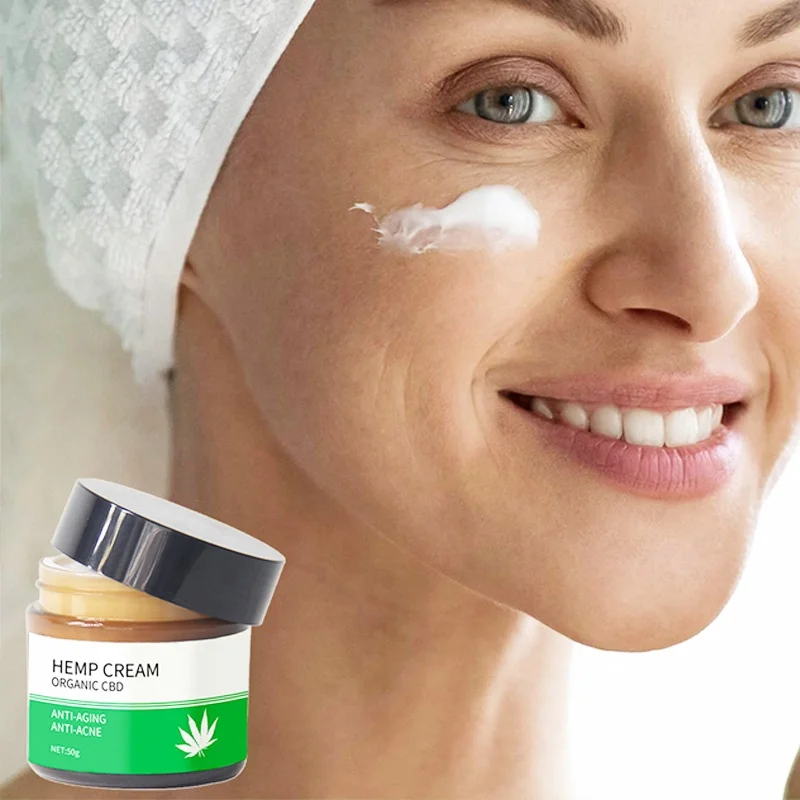 

Private Label Face Moisturizer Cream Nourishing Organic Facial Hemp Oil CBD Cream Hot Sale Products, Milk white
