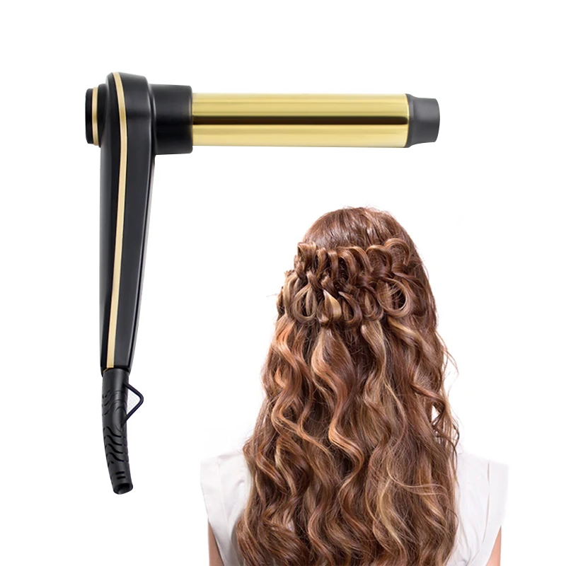 

Ceramic Curling Wand 5 Adjustment Temperature Deep Curly Hair Curlers Rollers Curling Iron, Gold