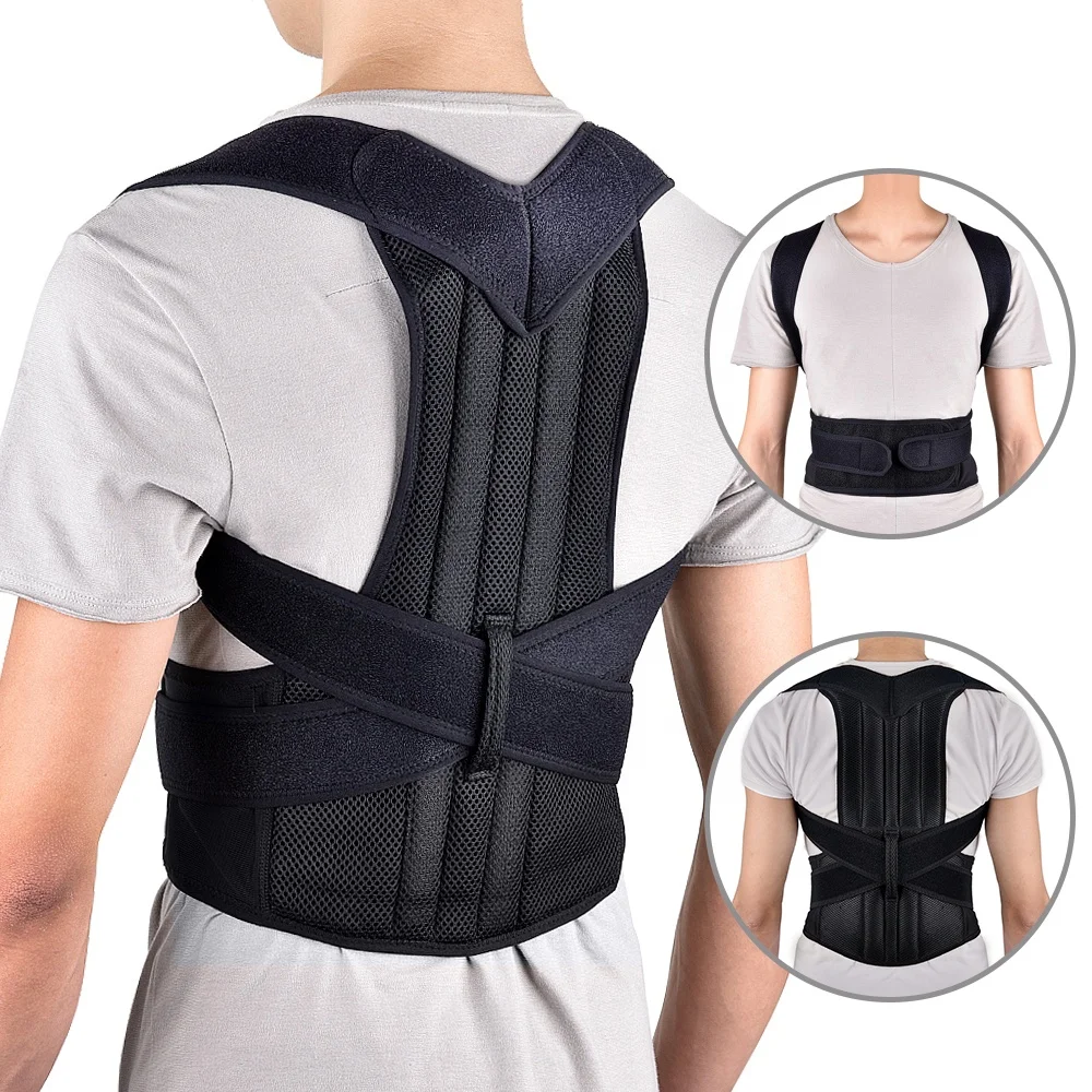 

OEM ODM Spinal Support Adjustable Comfortable Clavicle Back Shoulder Brace Posture Corrector, Black