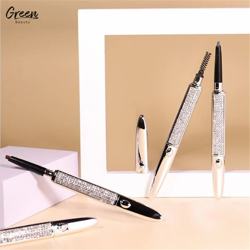 

Best Selling Luxury Smudge-proof Slim Eyebrow Pencil Retractable Oem Cruelty Free Private Label Custom Precise Brow Pencil, Black/clear/brown