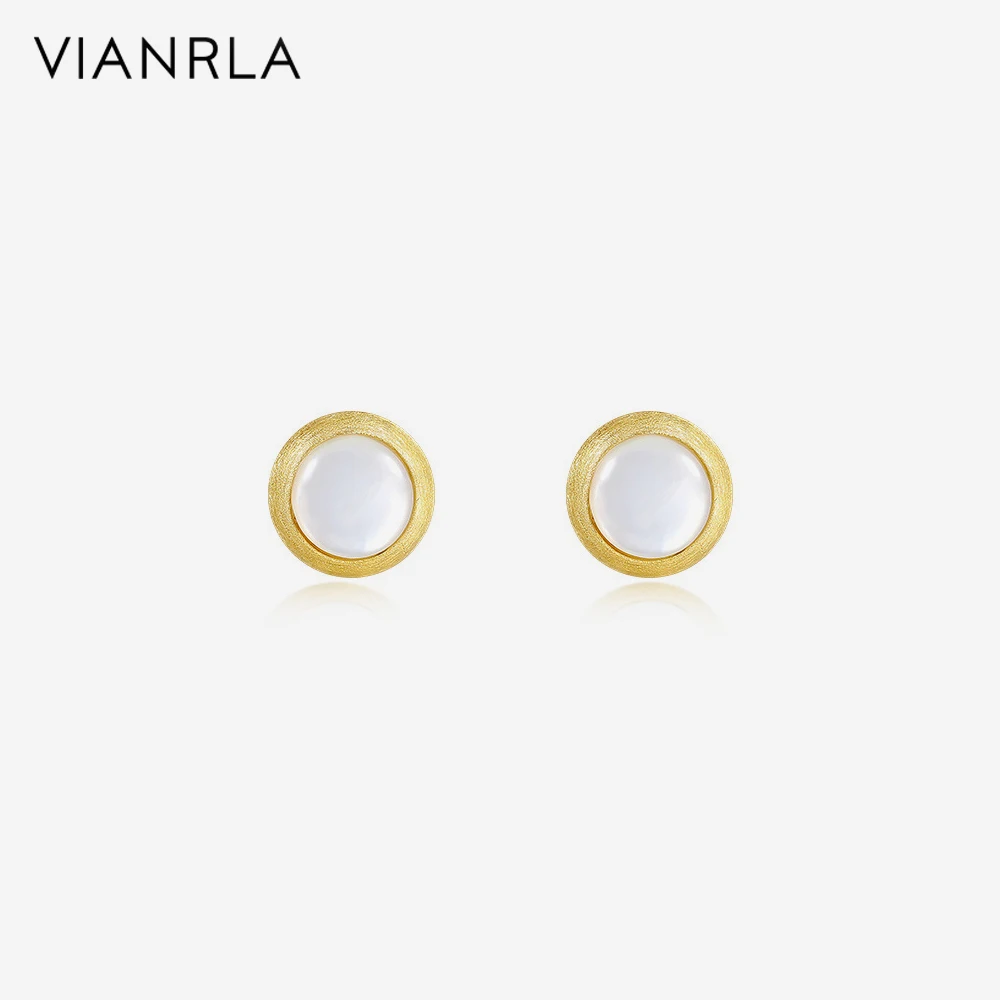 

VIANRLA 18K Gold Earring Jewelry Ear Studs Minimalism Style Fashion Women's Jewelry Laser Custom Logo