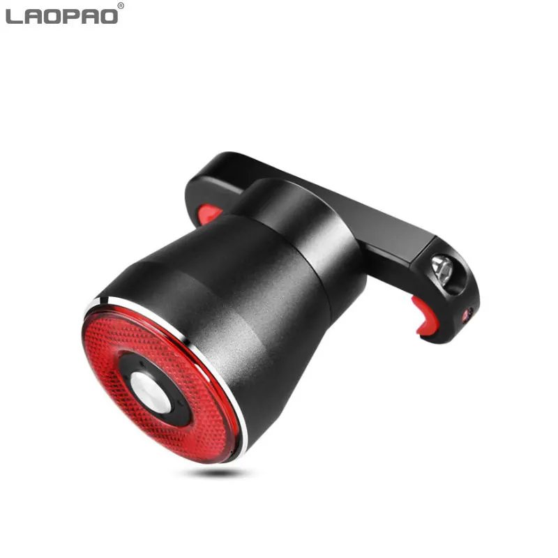 

Laopao Bicycle Smart Auto Brake Sensing Light IPx6 Waterproof LED Charging Cycling Taillight Bike Rear Light Accessories Q5, Black