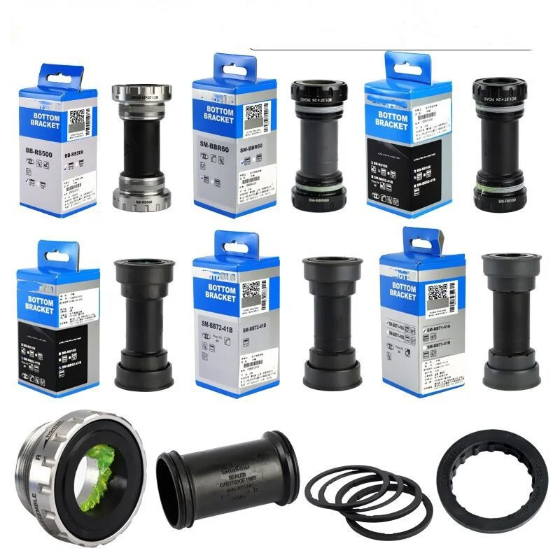 

SM-BB52 Bicycle Bottom bracket RS500 Bottom bracket BBR60/MT800/BB72/BB71 Press-in bottom bracket, Black/silver