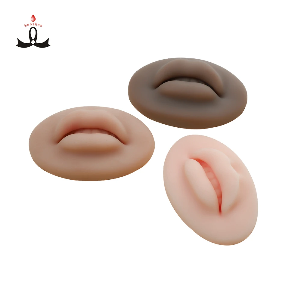 

Latex permanent makeup practice face natural fake skin 3D lip model for tattoo machine
