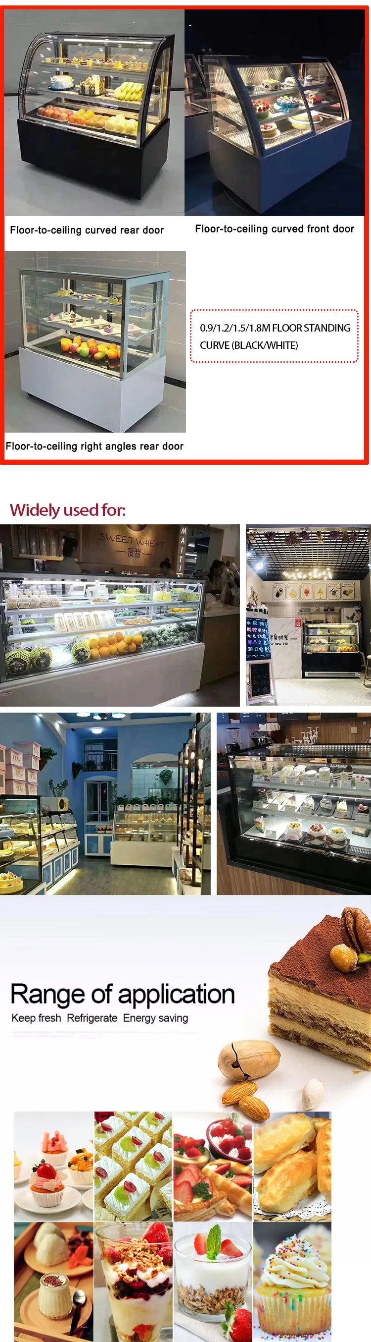 commercial cake display fridge