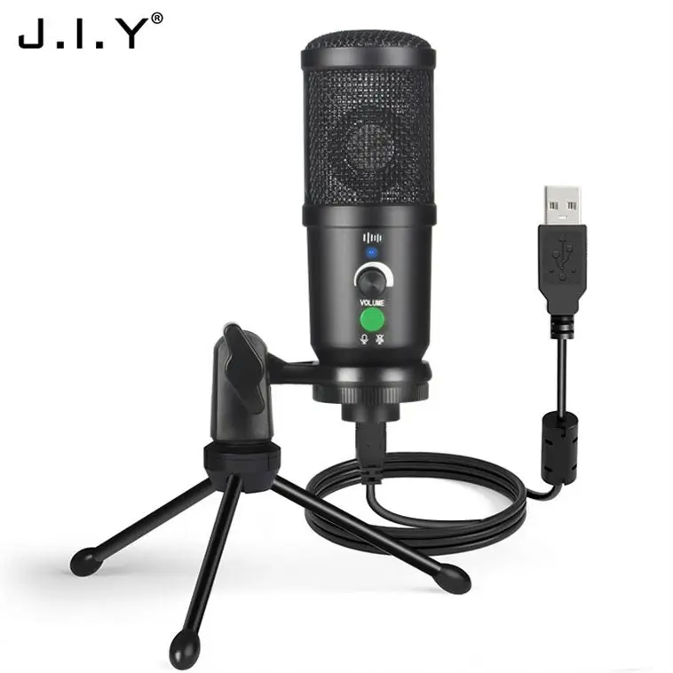 

BM-66 New Product Professional Wired Smart Condenser Usb Microphone With Metal Stand, Black