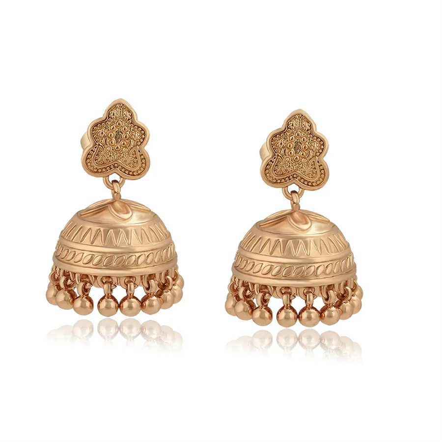 

A00725973 Xuping jewelry elegant delicate classical retro bell bell 18K gold new environmental protection copper earrings