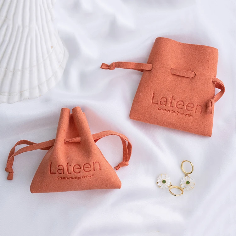 

Custom Logo Mini Small Jewelry Pouch Drawstring Packaging Microfiber Velvet Drawstring Jewelry Bag, Accept customized color