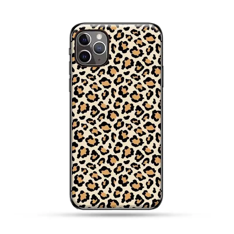 

Fashion luxury Leopard print Phone Case for iPhone 11 12 pro XS MAX 8 7 6 6S Plus X 5S SE 2020 XR Soft TPU funda Waterproof