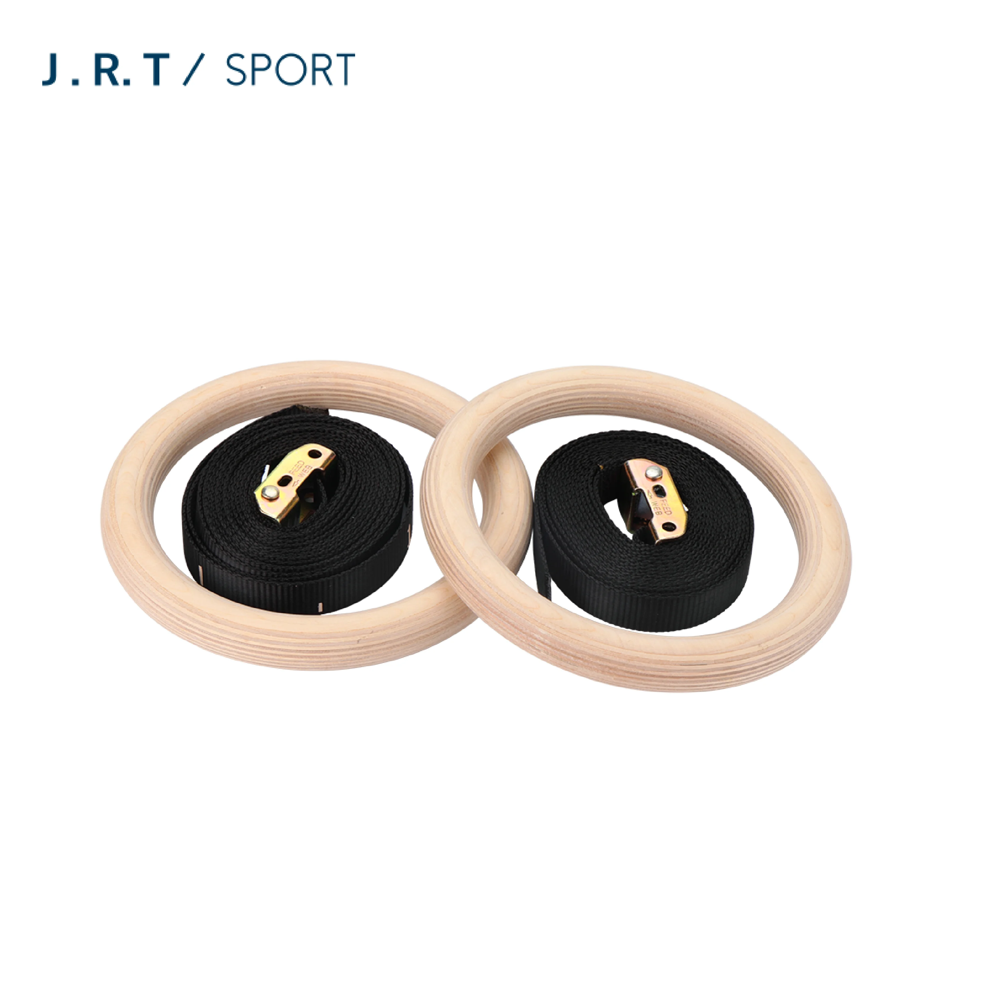 

Nylon Strap wooden webbing gym rings for strength training