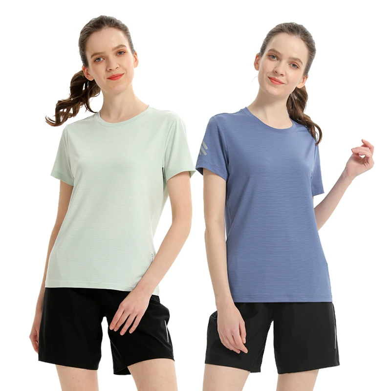

Custom Polyester Blank Plain Short Sleeve Crop Tops T Shirt Fitted Tshirt Women