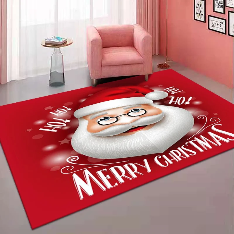 

3D print carpet Merry Christmas cartoon welcome door mat Entrance floor mat kitchen and bedroom