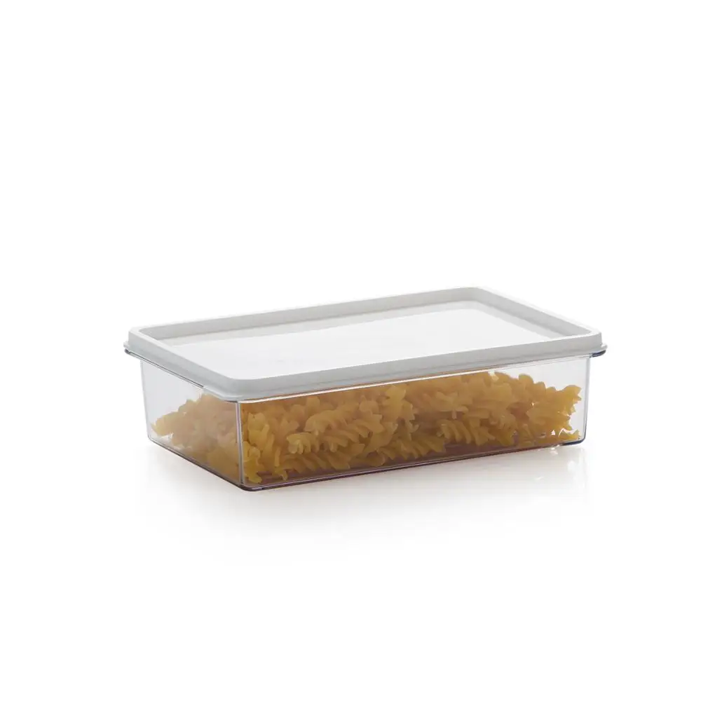 

Plastic Airtight Square Kitchen Food Storage Container Set, Clear