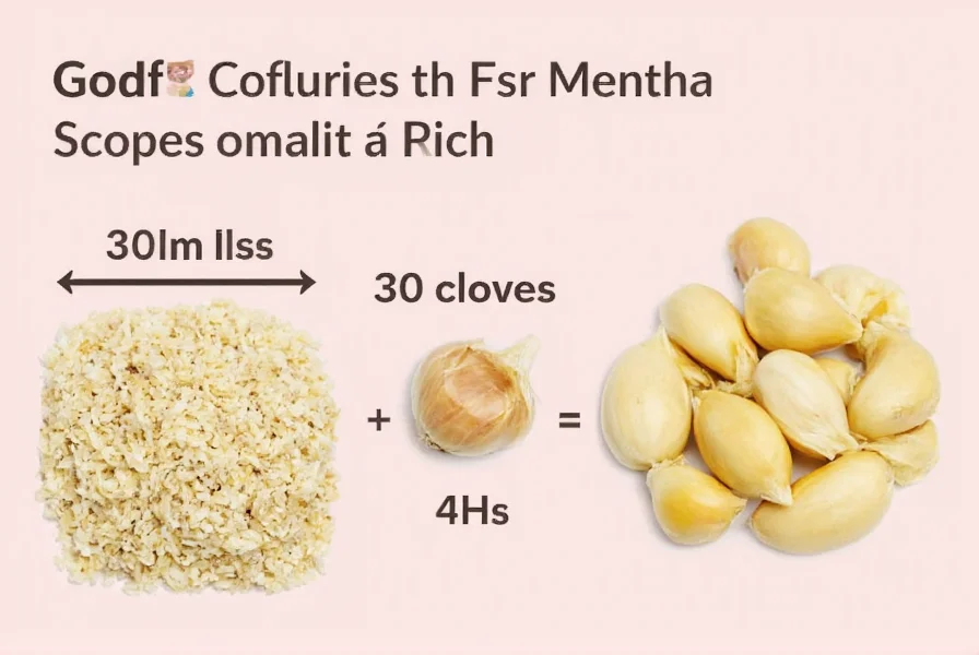Measuring minced garlic in teaspoon