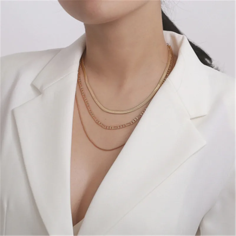 

Aimgal Jewelry dubai gold plated jewelryThree layers of gradient necklace
