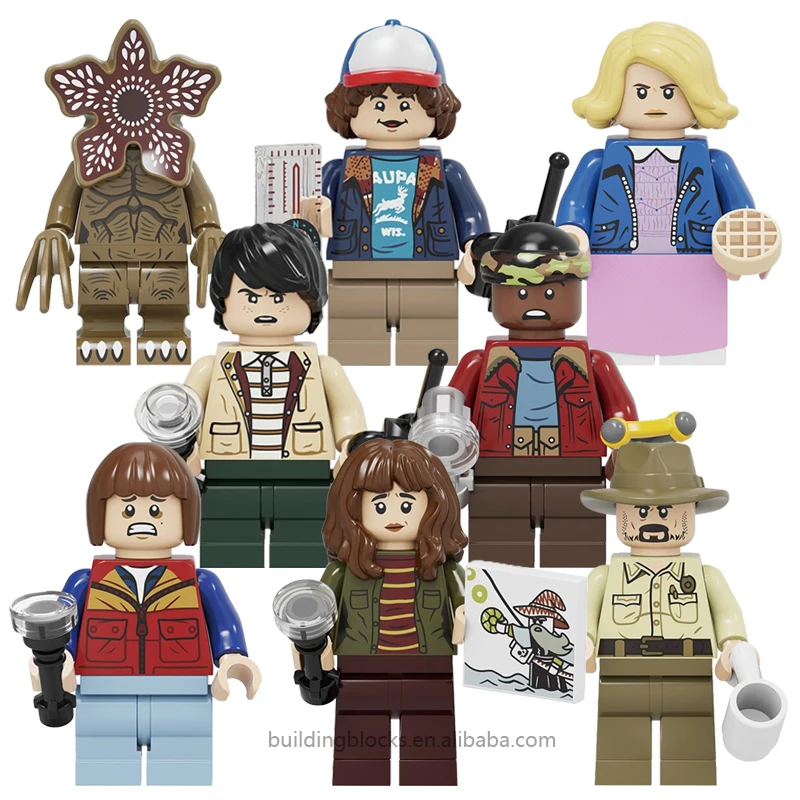 

Stranger Things Movie CY1001 Demogorgon Eleven Will Dustin Wheeler Byers Henderson Mike Mini Building Block Figure Toy Bricks