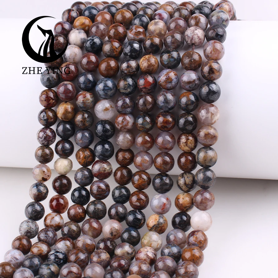 

Zhe Ying 6/8/10mm pietersite beads heailing crystal pietersite bracelet gemstone necklace natural pietersit stone beads