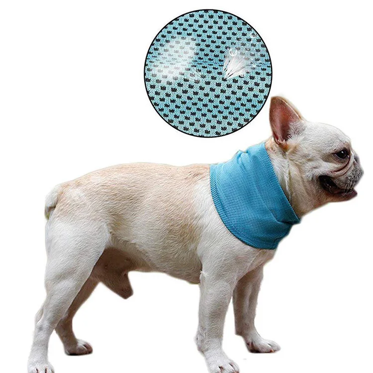 

Lightweight Summer Dog Cooling Neck Ice Cooler Pet Scarf Wrap Instant Evaporative Cooling Bandana For Dog, Light blue