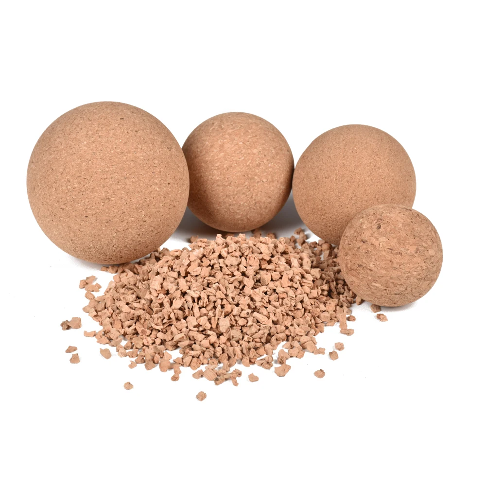 

Natural Sustainable Fine-grain Material Cork Massage Ball  For Yoga Fascia Release Point Therapy Muscle Pain and Tension, Customized