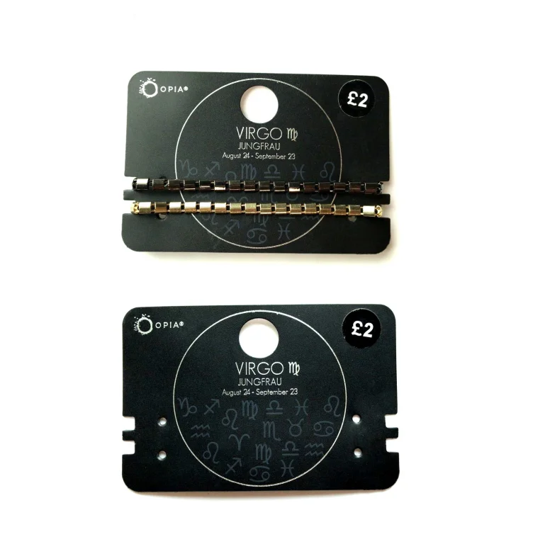 

plastic display young fashion custom printed paper card with logo for ring pendant anklet packaging, Customized printng