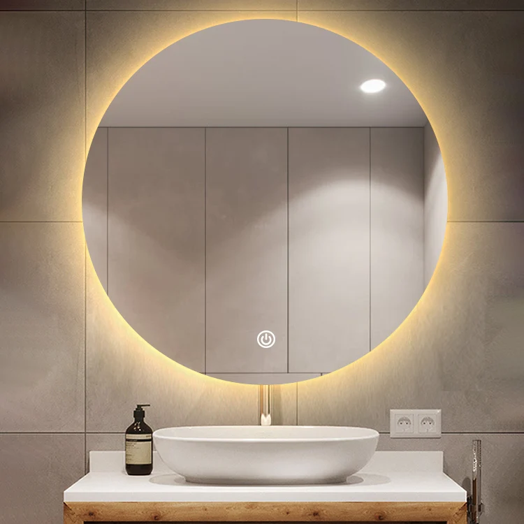 Touch Screen Specchio Rotondo Led Intelligente Vanità Bagno Specchio