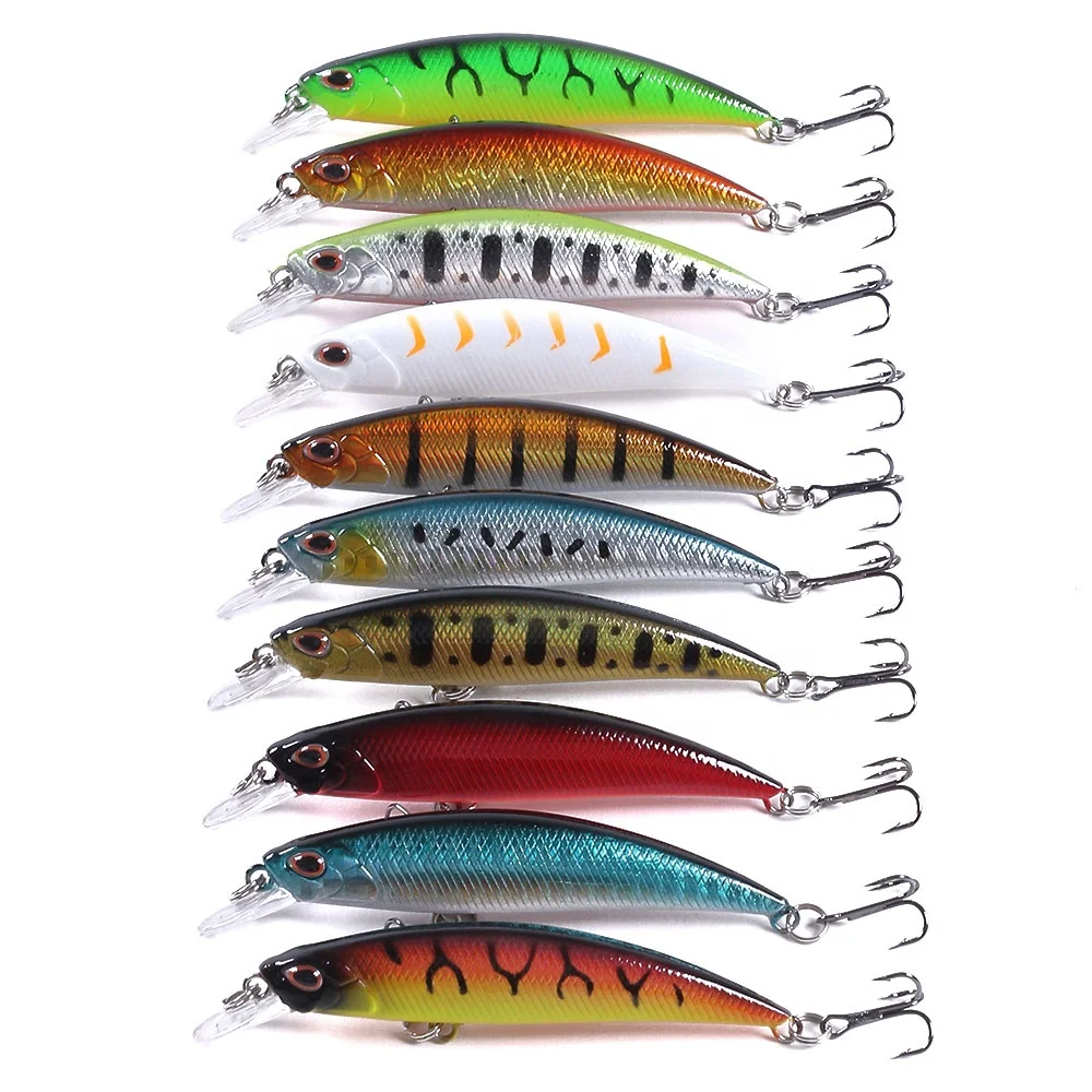 

Lures Fishing Wholesale 80mm 9g Sinking Minnow Lure Hard Bait Beach Pesca Bass Fishing, 10 colours available/unpainted/customized