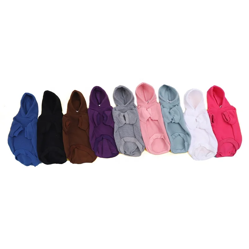 

Custom Pet Clothes Multicolor Fashion Classic Warm Blank Cotton Fleece Dog Hoodie, Gray,black,blue,pink,buff can be custom color
