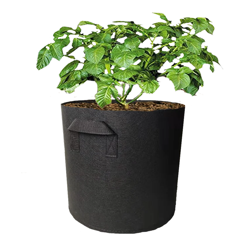 

1/2/3/5/7/10/15/17/20 Gallon hemp felt fabric containers non woven plant grow bag for growing vegetables, Customized color