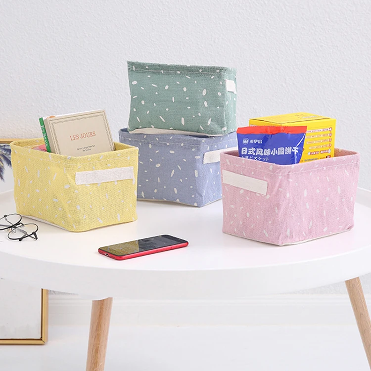 

Small Fresh And Warm Day Fabric Storage Basket