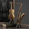 Golden musical instrument combination of a pair of home decoration crafts gifts