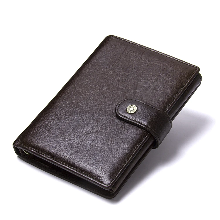 

Custom Genuine Leather Travel Clutch Wallet Hasp Card Passport Holders Wallet Leather, Brown