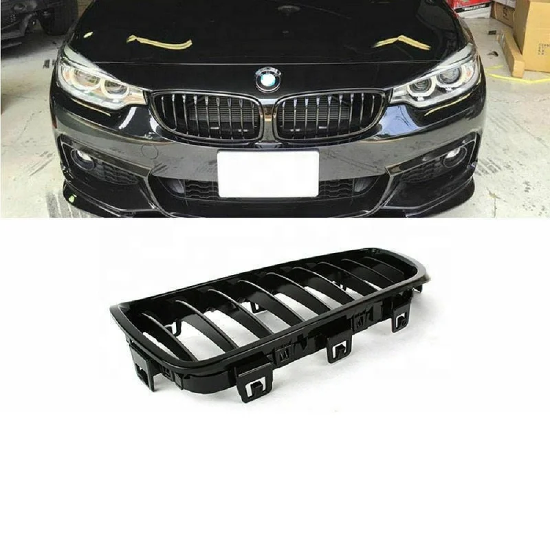 

Car Diamond Kidney Grille Glossy black Racing Grill Fit For BMW 4 Series F33 F32 F36 2013-2016 Front Grille, Black /silver