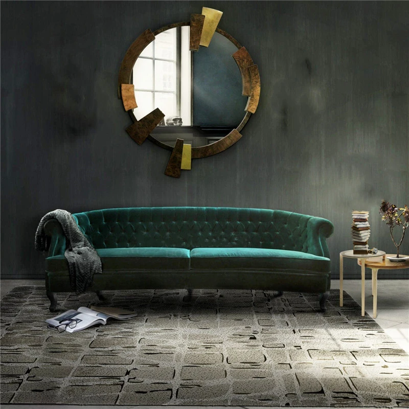 High Quality Modern Sofa Furniture Velvet 2 Seater Chesterfield Sofa For Living Room