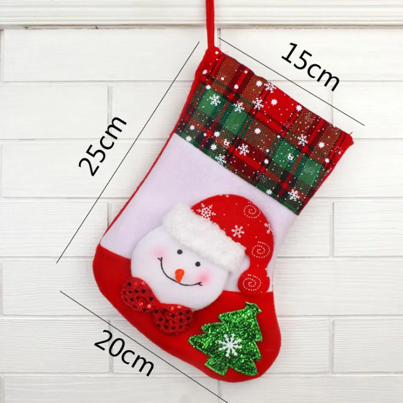 
2020 New Arrivals Christmas Sock Gift Bags Party Candy Bags Santa Claus Snowman Tree Stocking Festival Xmas Decoration 