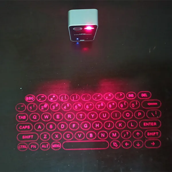 

2021new Mini Portable BT laser projection wireless virtual keyboard, Black