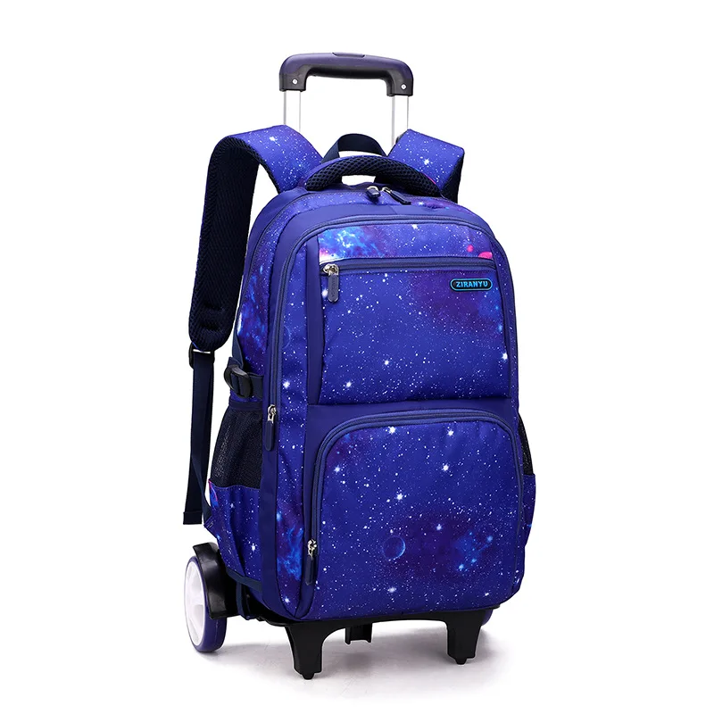 

MOQ 1pcs in Stock Removable Trolley School Backpack with Wheels Waterproof Children Luggage BookBag for Boy Girl Mochila, Many colors