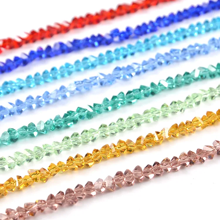 

new design factory sell lamp work glass beads mix color Triangle glass beads for decoration, 150 color