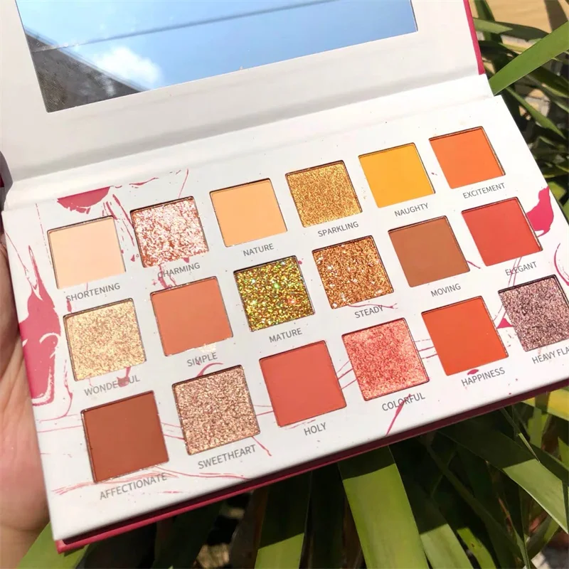 

OEM High Quality Makeup Shimmer Glitter Matte Waterproof Lasting 18 Colors Eyeshadow palette