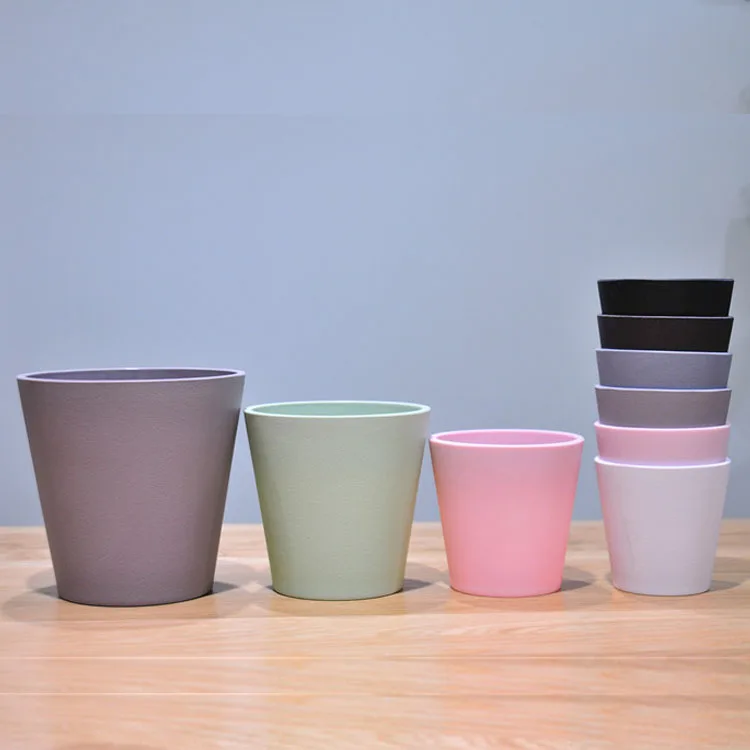 

YicaiMulti-color Multi-model Melamine Plastic Plant Pots Stand Wholesale Cheap Home Garden Flower Pot, As show