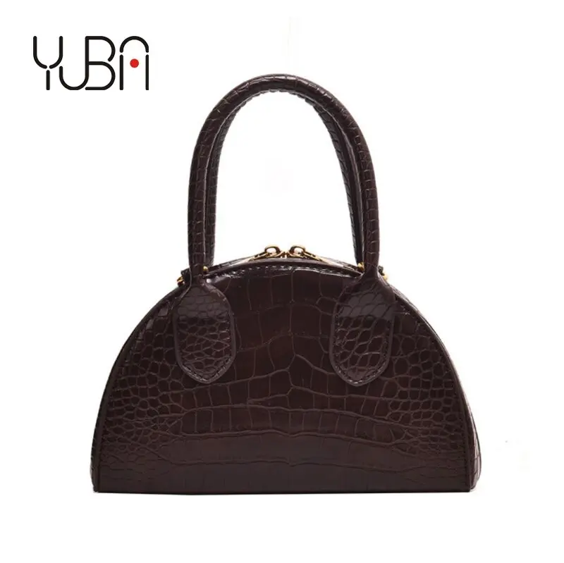 

vintage crocodile pattern saddle chain half moon ladies crossbody bags women cross body shoulder bag