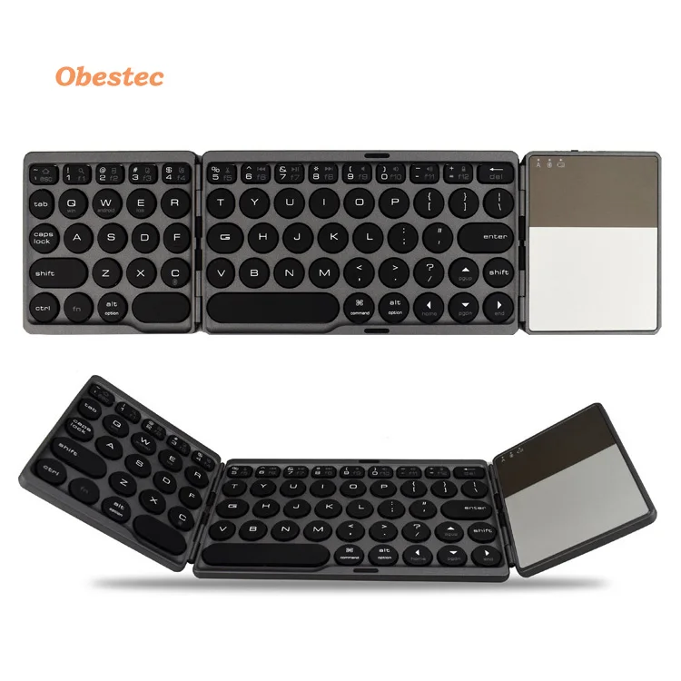 

Wireless Folding Keyboard with Touchpad Foldable BT Mini Keyboard for Phone Tablet Laptop PC ipad iphone