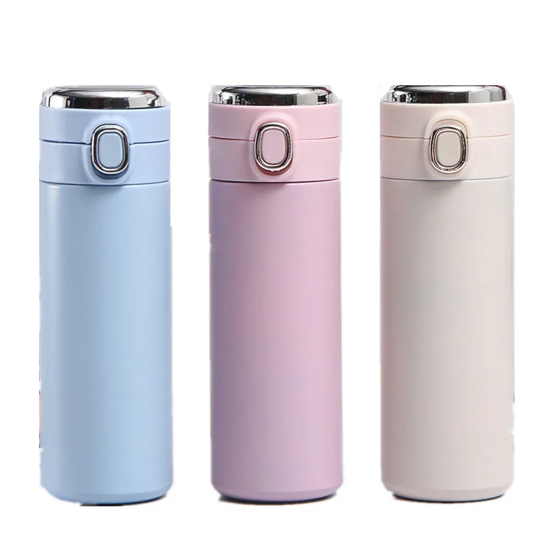 

Smart 300/400ML stainless steel water bottle vacuum Smart thermos with LED temperature display, Black,white,red