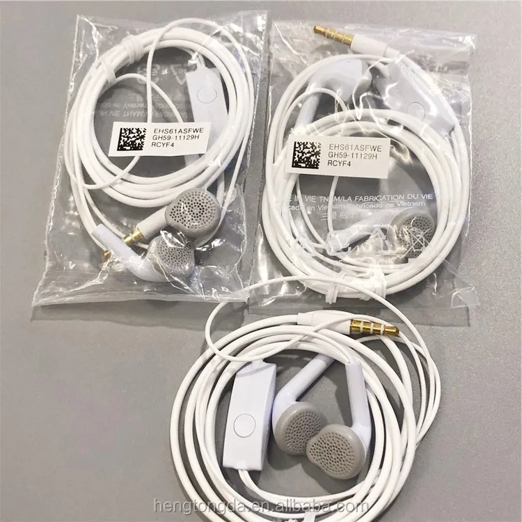 

Factory wholesale Original quality 5830 YS Earphone with mic in ear headphones headset for samsung S8 S10 3.5mm jack with logo, White.black