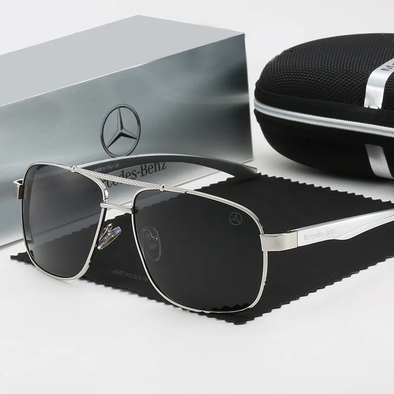 

New retro luxury driving polarized sunglass outdoor UV protection glasses brand design Metal sunglasses men