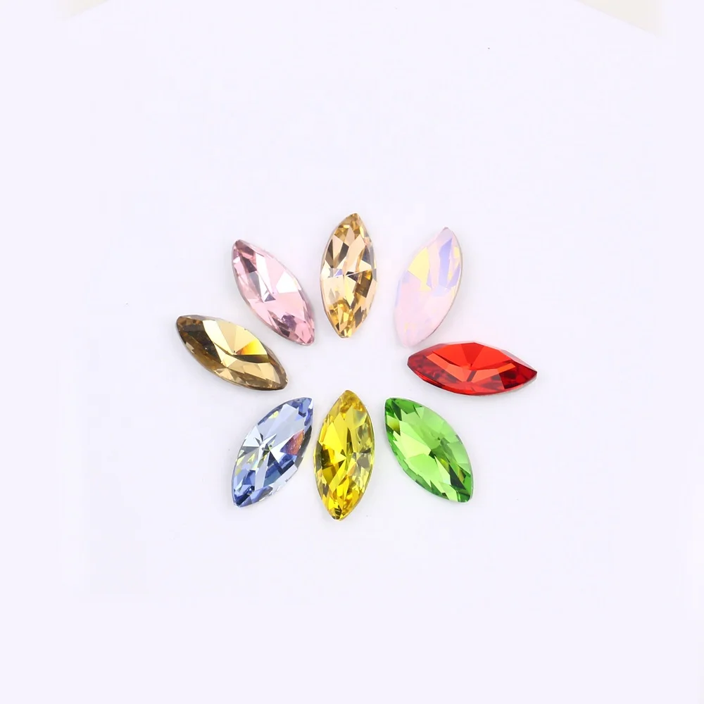 

Pointed horse eye shape fancy crystal rhinestones decorative for nail art DIY
