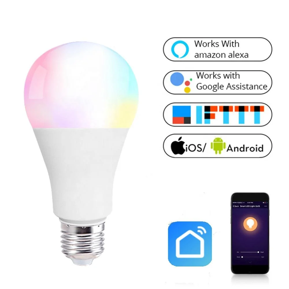Manufacturer Supplier A60 Led Wifi Bulb Light Super Bright 2700-6500K Compatible With Alexa And Google Led Lamp